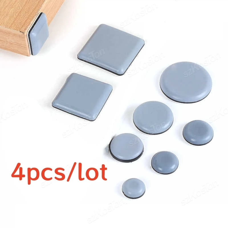 4PCS/lot Feet Glider Sliding Pads Home Furniture Sliders Furniture Gliders PTFE Floor Mover Pads For Household Protection