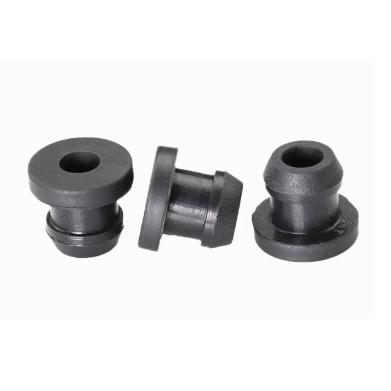 Black Silicone Rubber Snap-on Grommet, Hole Plug, Coil Ring, Cable Fiação, Proteger Buchas