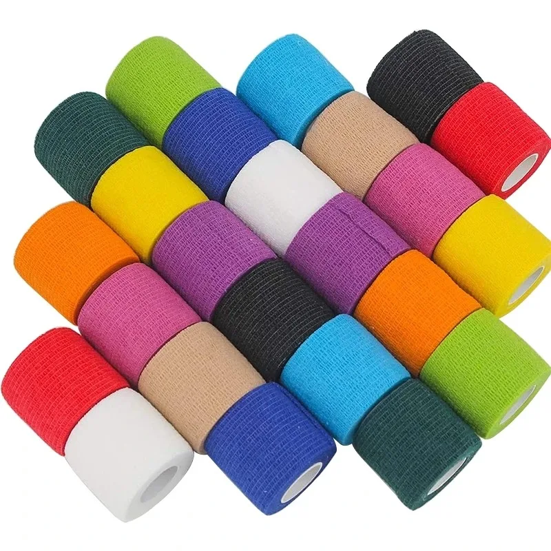 1 rollo 2,5/5/7,5/10cm * 4,8 m vendaje autoadhesivo elástico no tejido vendaje cohesivo para fijación deportiva dedo muñeca pierna primeros auxilios