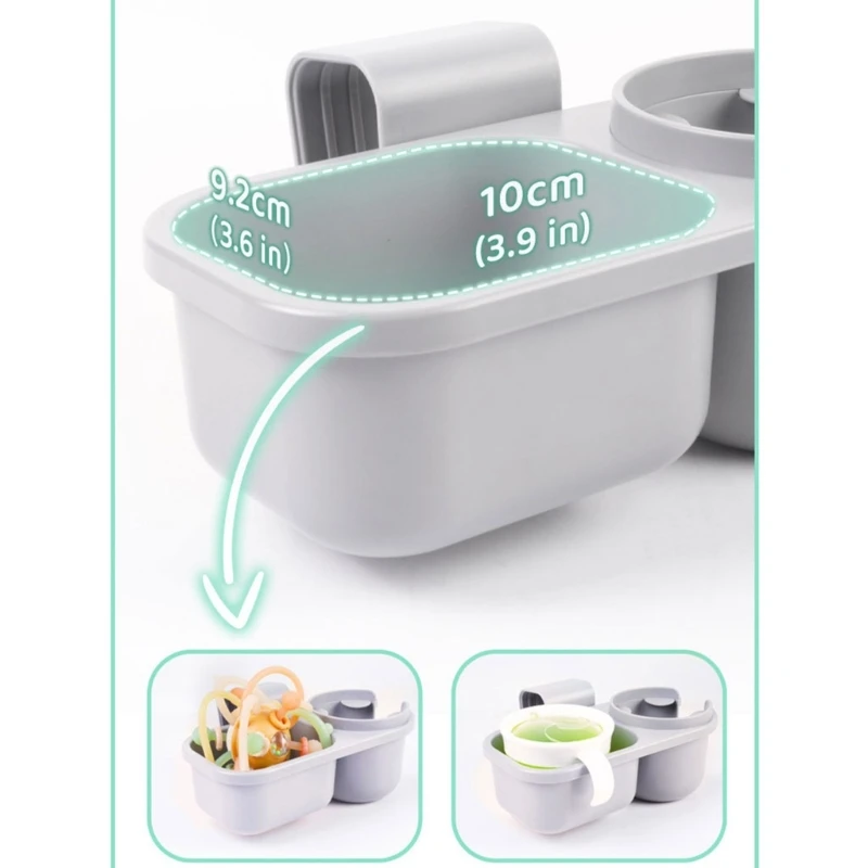 Portavasos uso múltiple para bebé, diseños compactos, portavasos ABS, soportes para asientos coche, cochecitos y sillas