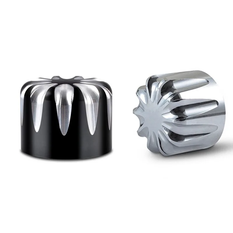 オートバイCNCフロントアクスルナットカバー、アルミニウム、ブラック、クローム、ハーレー、スポーツスターxl、xg、ツーリング、dyna、vrsc、ソフトテールストリートグライド