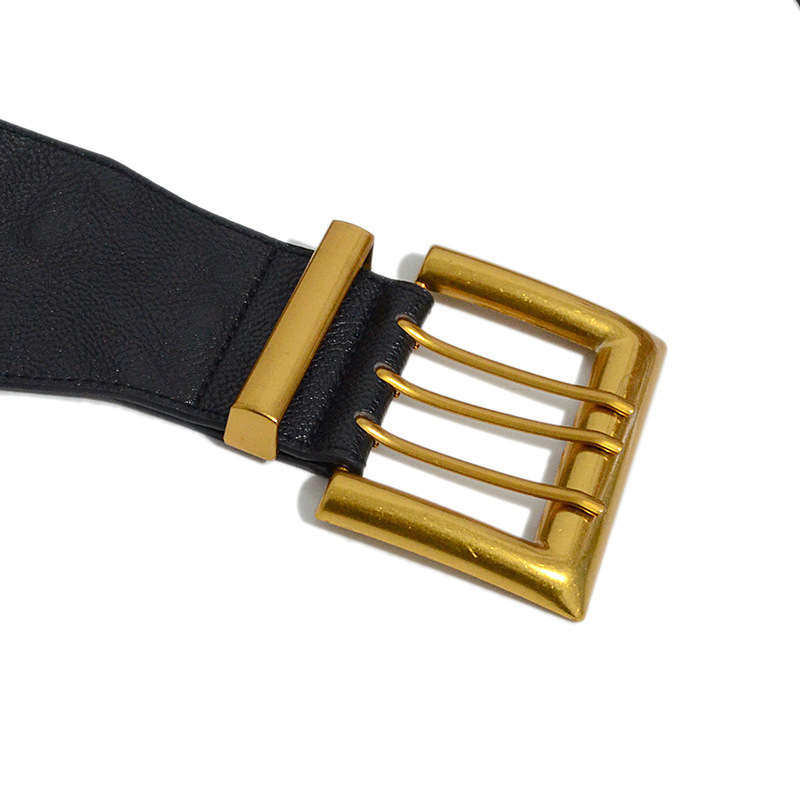 Good Retro ยืดหยุ่นเข็มขัดกว้างหัวเข็มขัดทองสุภาพสตรีแฟชั่นเสื้อ Girdle เข็มขัดเอวผู้หญิง Luxury Designer ยี่ห้อ
