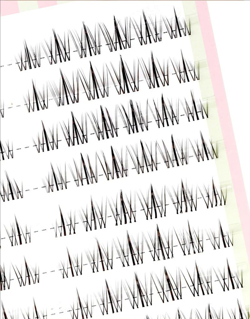 MIAOJIE 갈색 해바라기 가짜 속눈썹 검은 자연 만화 속눈썹 애니메이션 속눈썹 대용량 속눈썹 확장 중국어