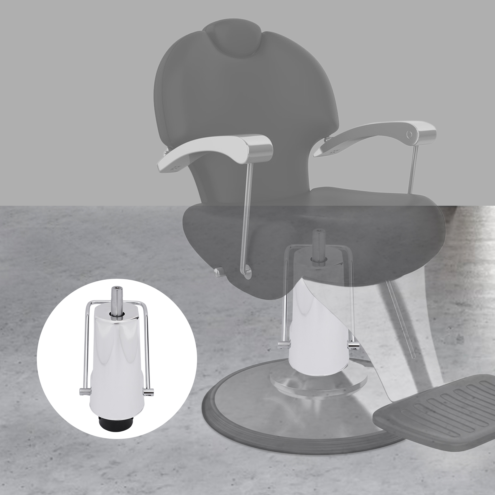 Hydraulikpumpe für Friseurstühle, 440 Pfund Belastung, 4,3-Zoll-Höhenverstellung, ergonomische Designpumpe für Salon-/Stylisten-/Tattoo-Stühle