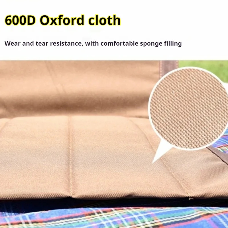 Chaise de plage pliante portable pour camping, pêche et jardin – Chaise longue d'extérieur légère avec dossier