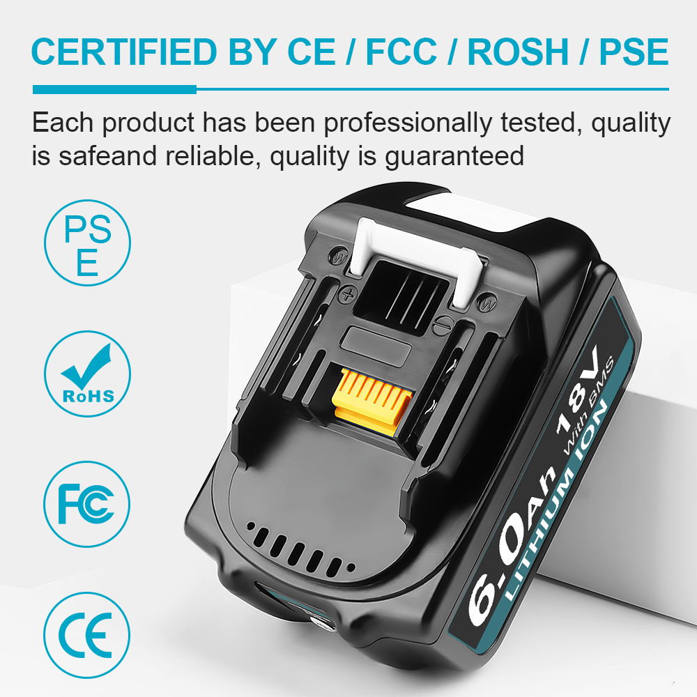 Camason マキタ 18V バッテリー電動工具交換アクセサリー BL1860 BL1850 18 v リチウムイオン充電式電池パック充電器