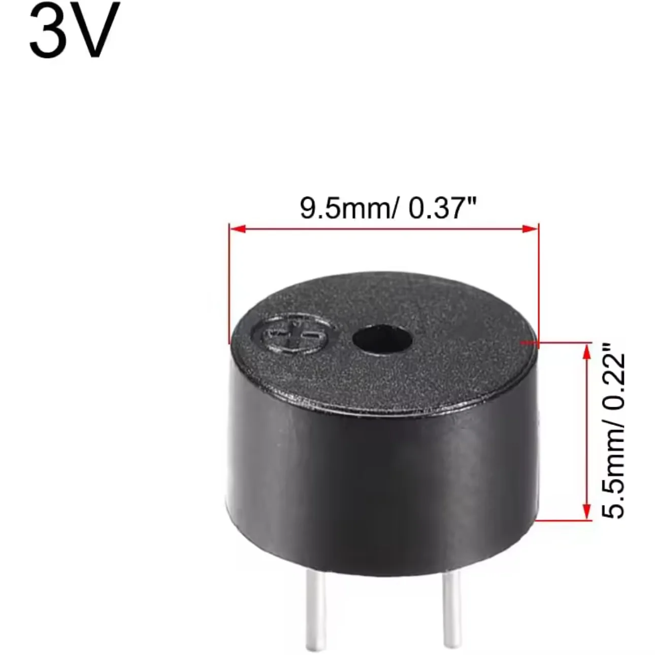 10 Uds 12MM * 8,5 MM 12085 zumbador pasivo 42R resistencia 3V 5V 9V 12V en uso común Mini Kit de zumbador piezoeléctrico, para Arduino