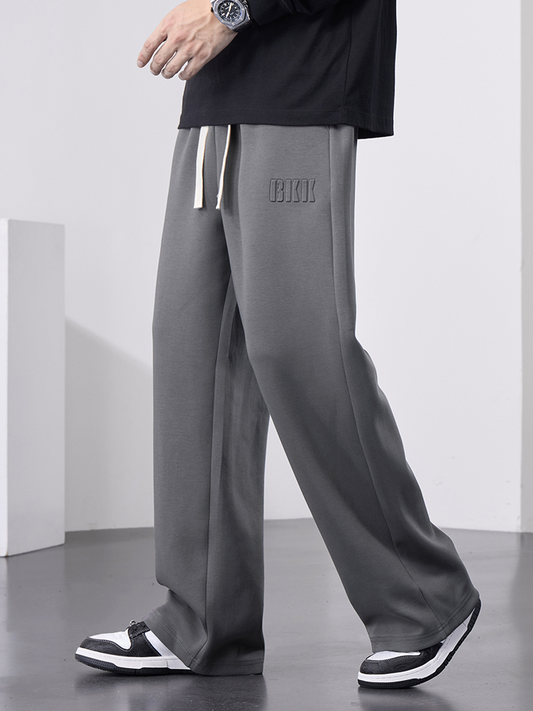 Gerade Jogginghose für Herren, weites Bein, Baumwolle, Trainingshose, Kordelzug, Buchstabe, Sport, Baggy-Hose, lässige lange Hose, große Größe 8XL