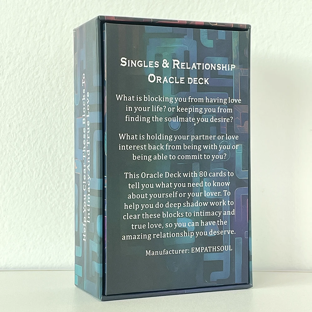 การ์ด Oracle คนโสดและความสัมพันธ์, ไพ่ทาโรต์รักแท้, ของเล่นทํานายดวงชะตา, การ์ดความชัดเจน, 12x7 ซม., 80 ใบ