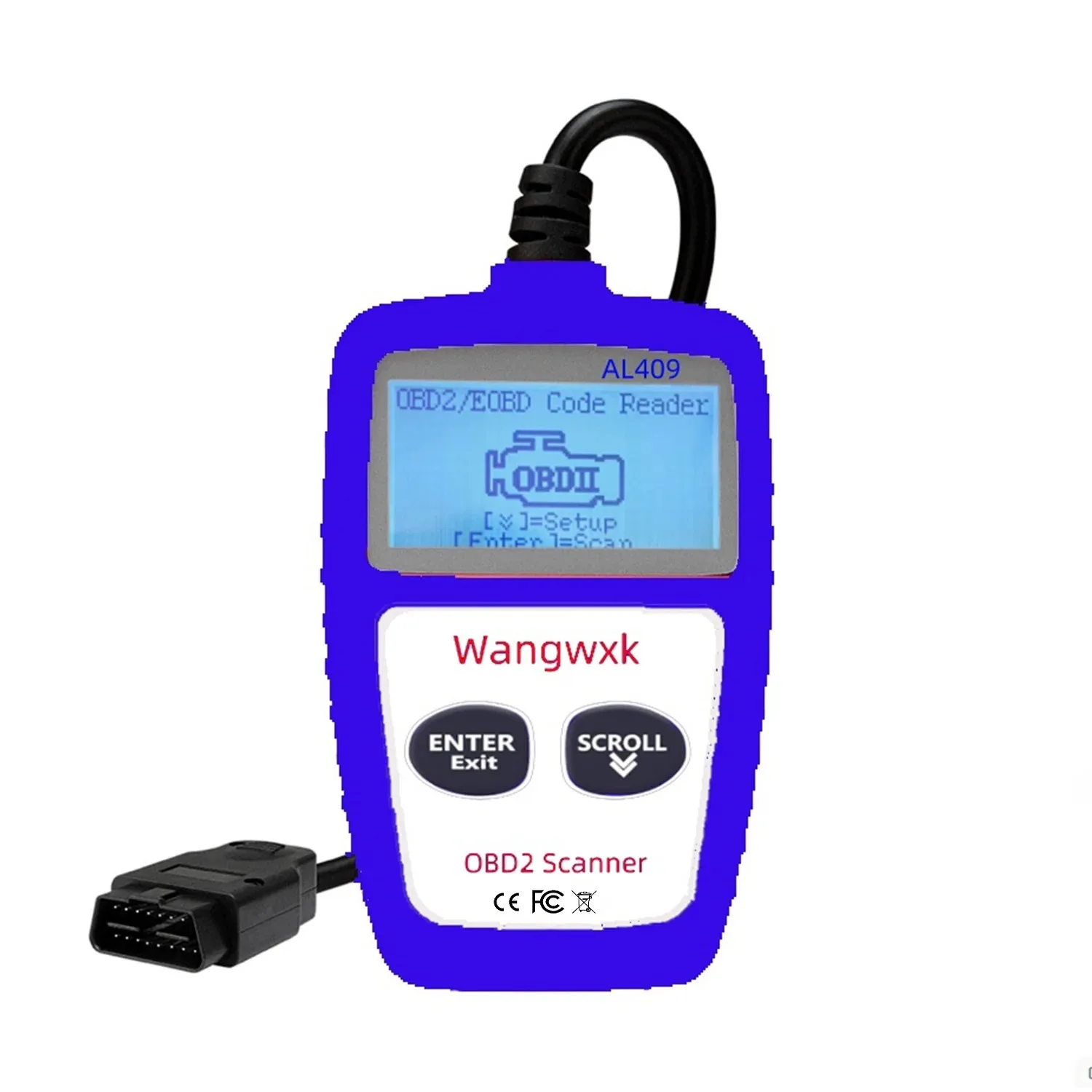 Automotive diagnostisch hulpmiddel OBD2 codelezer digitaal display OBD 2-scanner multifunctionele foutcode clearing 16-pins universeel