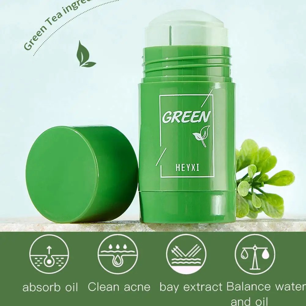 Green Tea Face Mask Stick For Face Blackhead Remover, Pore Deep Cleansing Mask Stick Moisturizing, Oil Control For All Skin Type