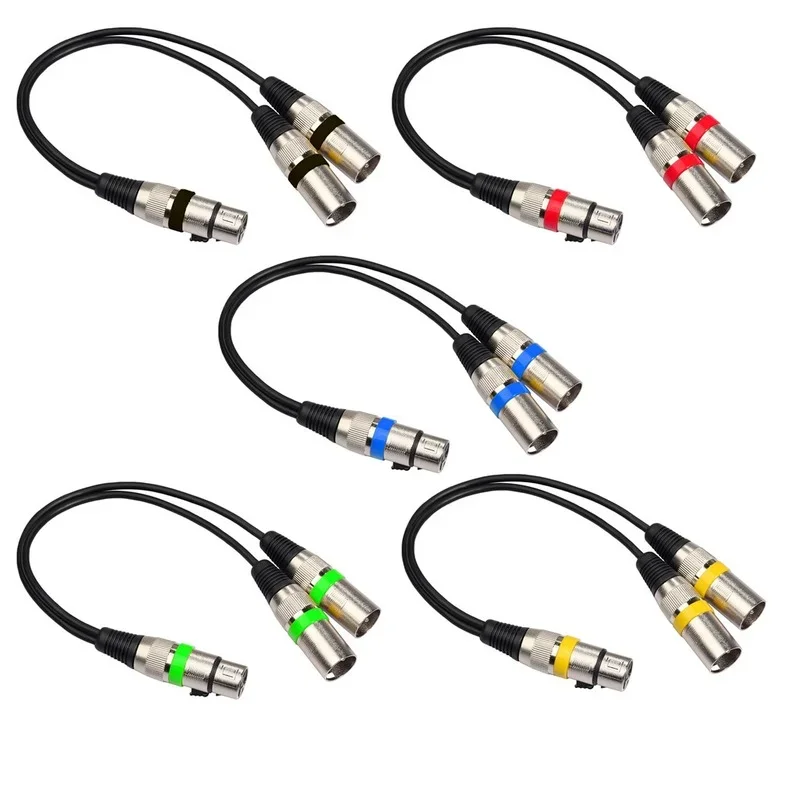 3Pin XLR Weibliche Jack Zu Dual 2 Stecker Y Splitter 30 cm Adapter Kabel Draht für Verstärker Lautsprecher kopfhörer Mixer