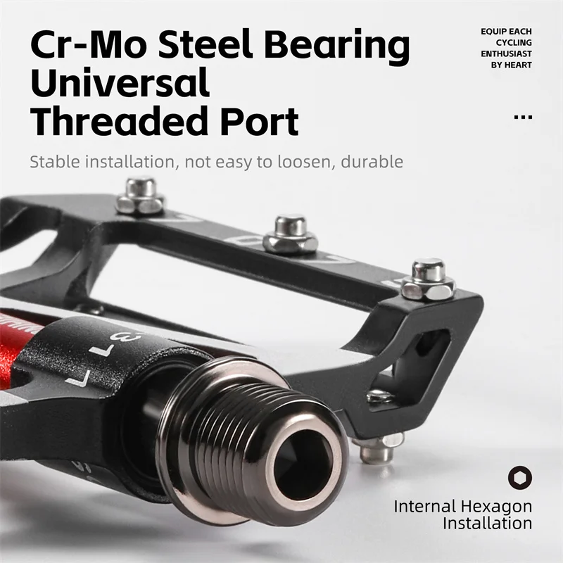 西バイク 3 ベアリング自転車ペダル CNC アルミ合金アンチスリップ MTB ロードバイクペダル拡大ペダル職業自転車アクセサリー