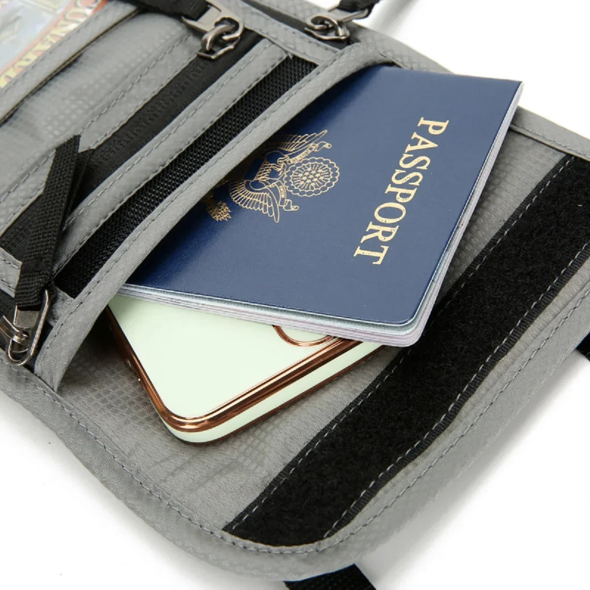 Men's and Women's Outdoor Card Bag Multi functional Waterproof ID Card Bag Card Sleeve Hanging Rope chest bag