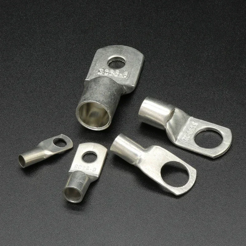 10/50 Con SC Loại Dây Mũi Nhà Ga SC6 SC10 SC16 SC25 Đồng Trần Pin Khối Ổ Lỗ ID 6 8 10 12Mm Lọn Uốn Dây Cổng Kết Nối