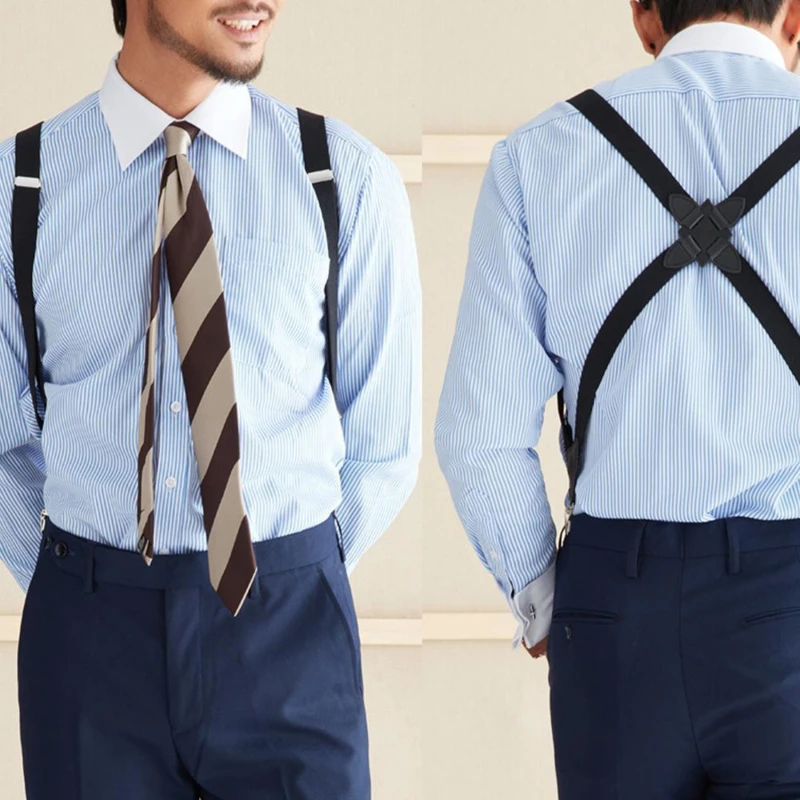 Gun Holster Style Elastic Shoulder Strap Clip Side Back Style Cross Over Adult men's women's Polyester Suspende Elastic Sturdy