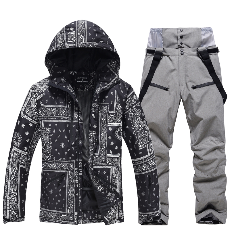 Masculino e feminino, conjuntos de roupas de esqui, à prova d'água, traje de neve, conjunto de jaqueta e calça de esqui, roupas ao ar livre, conjuntos de roupas de snowboard