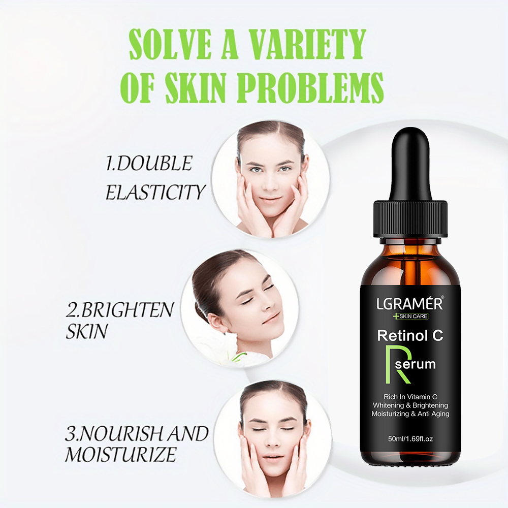 O soro do envelhecimento do Retinol, poro que encolhe, alvejante, hidratando, pontos do pigmento, remove a cara, firmando o óleo
