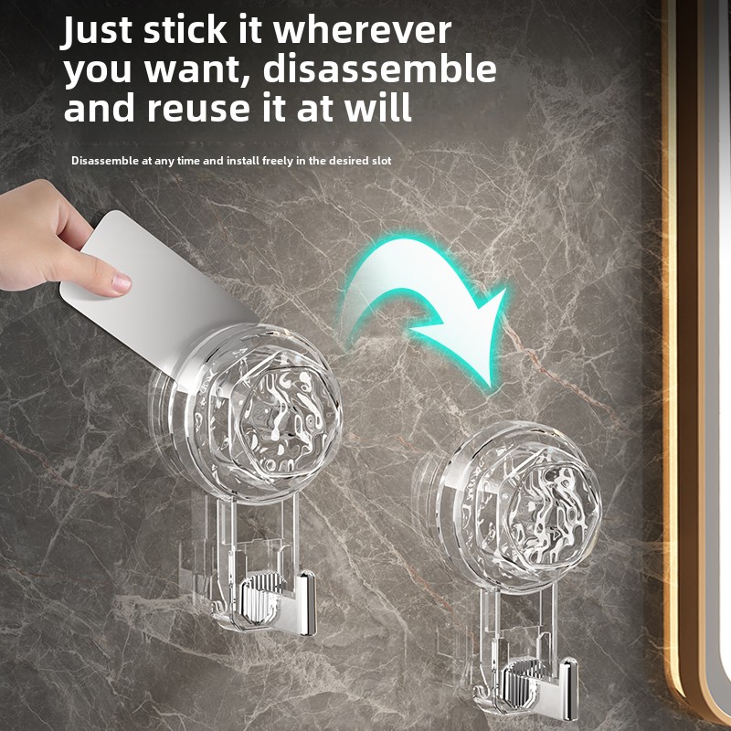Suction Cup Hooks Household without drilling Multifunctional Wall Hanging Keys Clothes Hooks Bathroom Kitchen self-adhesive hook