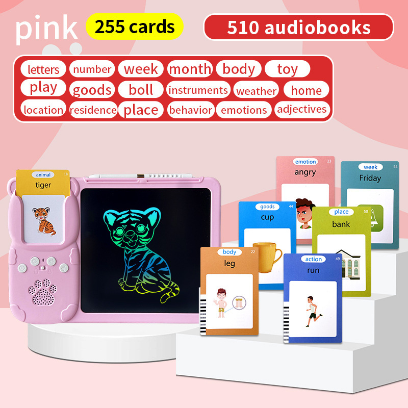 เด็กพูดคุยแฟลชการ์ดภาพวาดการเรียนรู้ของเล่น Early Education อุปกรณ์เด็กมากมายภาษา LCD เขียนแท็บเล็ต Pad ของเล่น