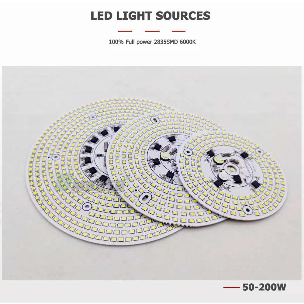 Płytka LED PCB SMD2835 COB Chips 220V Full Power 100W 50W No Need Driver Ligh Source Board Linear For High Bay Lamp DIY Replace