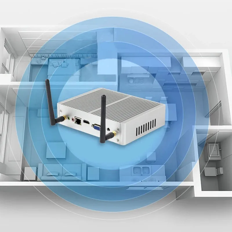 BEBEPC Mini PC con Inter Core i7-4500U/i5-5300U Barebone Kit compatible con WiFi Linux computadora compacta para Win10Pro industrial Ready