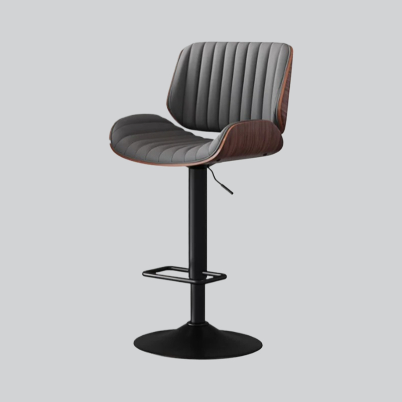 Taburetes de Bar ajustables negros, Taburetes de Bar modernos y elegantes comerciales giratorios, Taburetes ergonómicos de madera maciza Para Barra, muebles