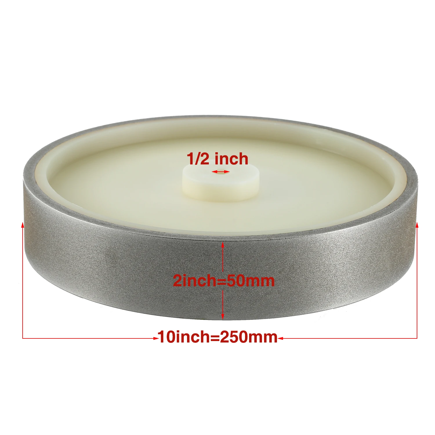 10 inch CBN Grinding Wheel , 2" Wide x 12mm Bore, for Tormek T-8 Sharpening System、 High-Speed Steel Tool