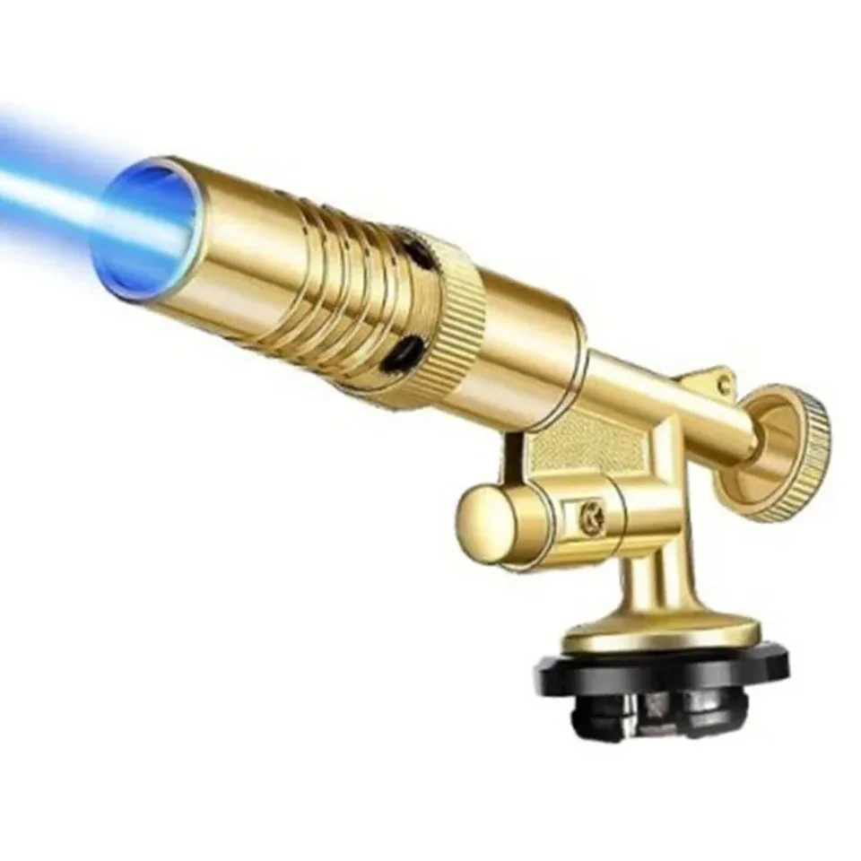 Portable Gold Copper Gas Welding Torch High Temperature Flame for BBQ Cooking Brazing