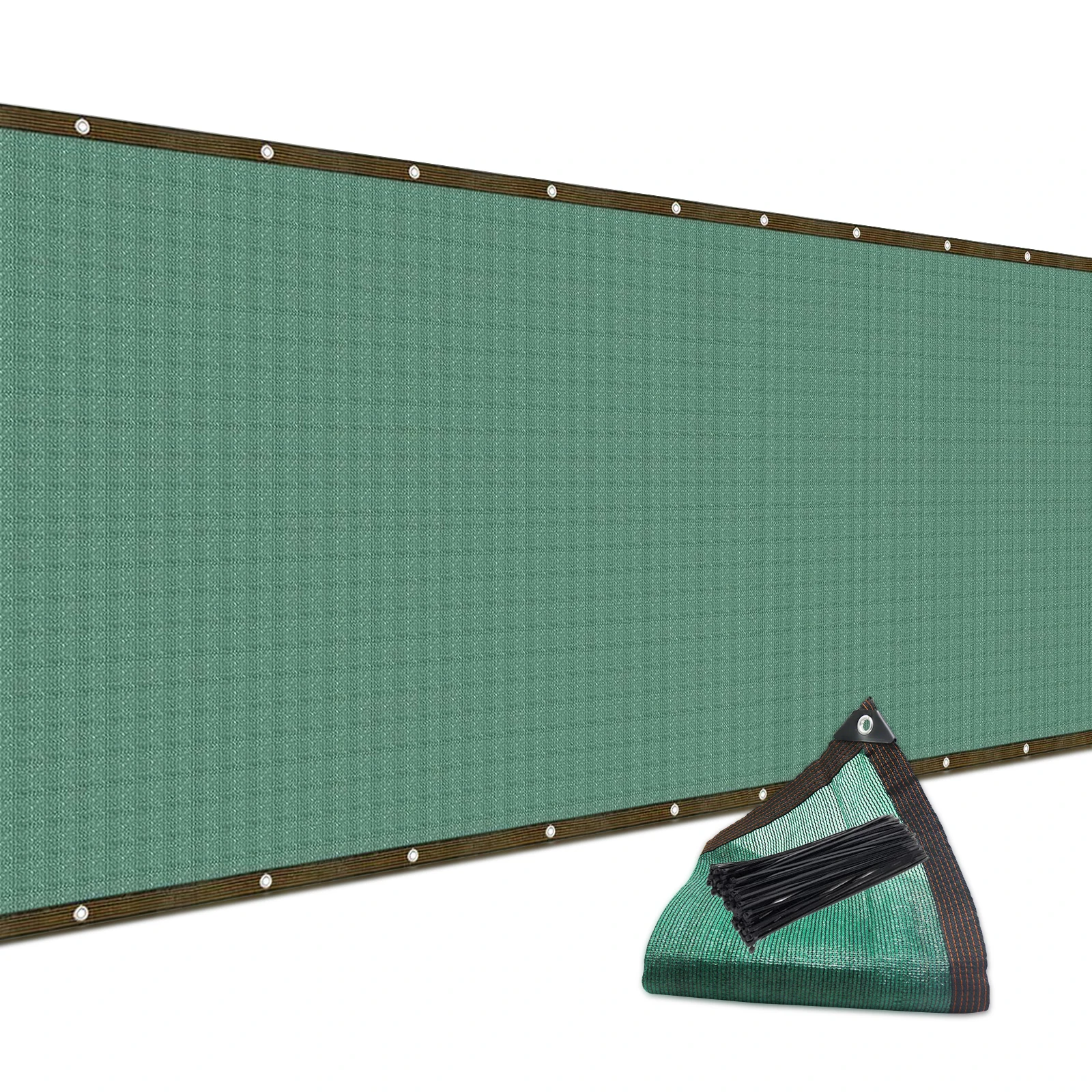 Sichtschutzzaun, 2 m x 15 m, robuste Zaunnetz-Abdeckung für Wand, Garten, Hof, Hinterhof (grün, 6 Fuß x 50 Fuß)