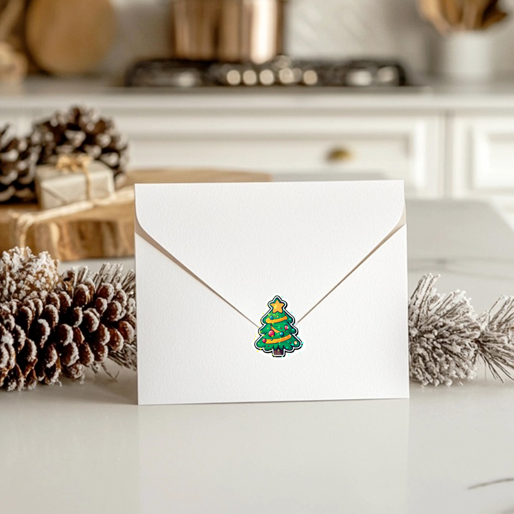 500pcs Laser Cartoon Christmas Stickers Christmas Gift Wrapping Label Sticker Reward Stickers Scrapbook Stationery,1"