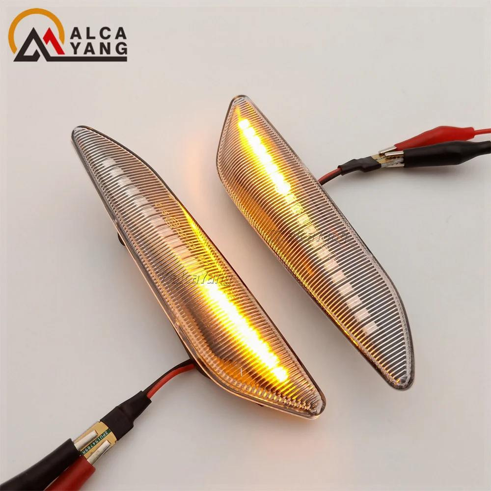 2 Miếng Tuần Tự Nhấp Nháy LED Nhan Bên Bút Ánh Sáng Cho Alfa Romeo 147 156 Fiat Egea Tipo Lancia Đồng Bằng ypsilon 3