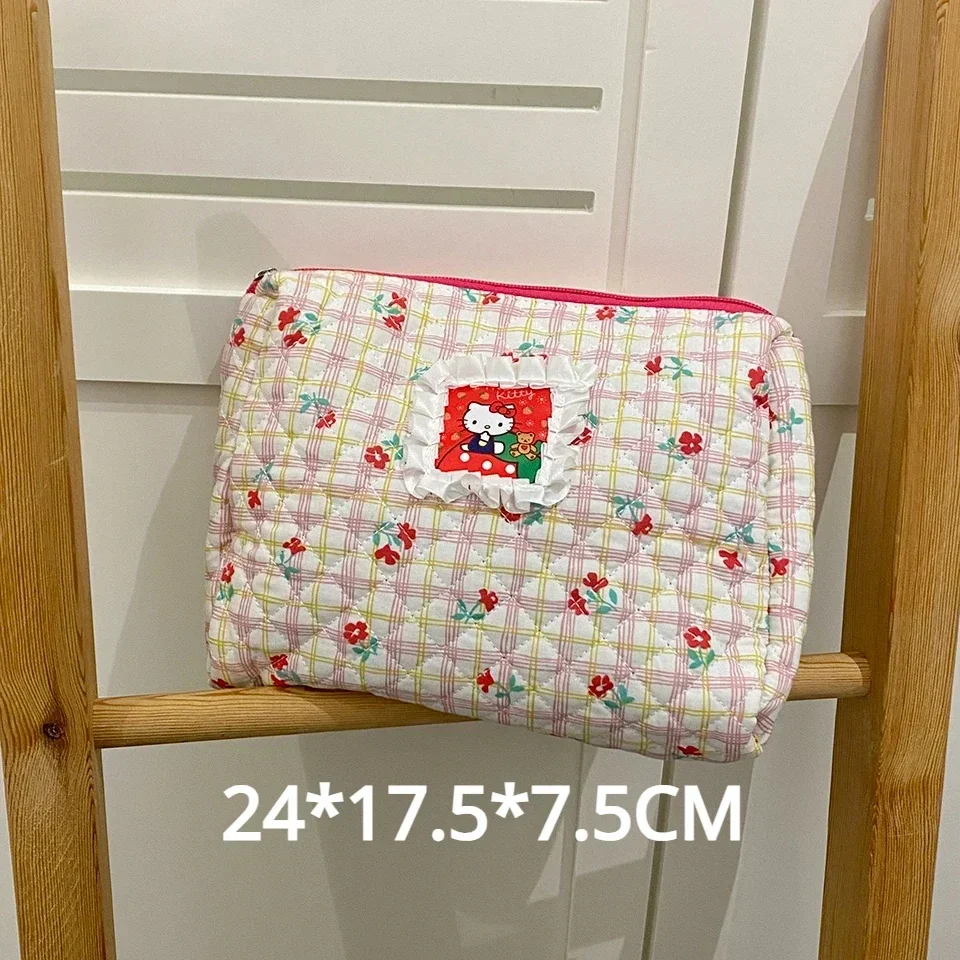 MINISO ファッション女性かわいい大容量猫プリント化粧バッグレディース Instagram 旅行ポータブルトイレバッグ学生ペンケース