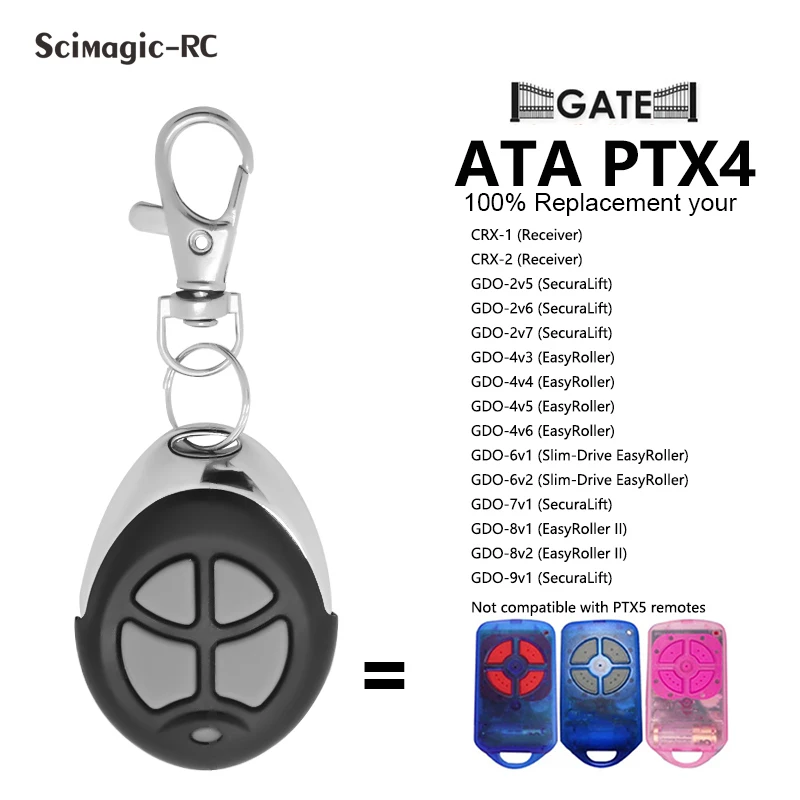 ATA PTX-4 Garage / Gate Door Remote Control Replacement ATA Securacode PTX4