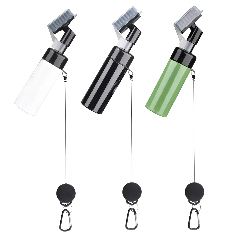 Escova de limpeza de cabeça de taco de golfe com fivela retrátil para fácil transporte escova de taco de golfe limpa com líquido à prova de vazamento