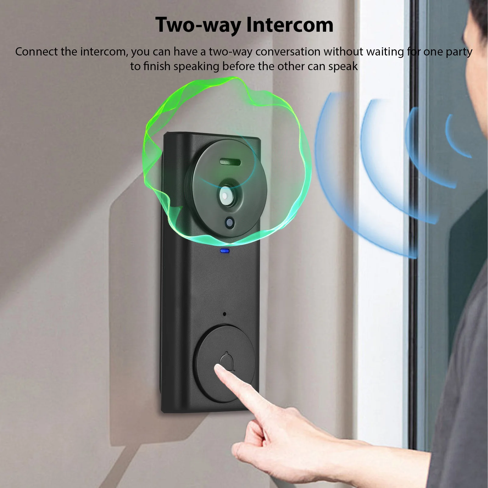 Câmera de vídeo campainha sem fio com monitor display 4.3 tela ips kits de câmera de telefone de porta de vídeo para villa escritório em casa apartamento