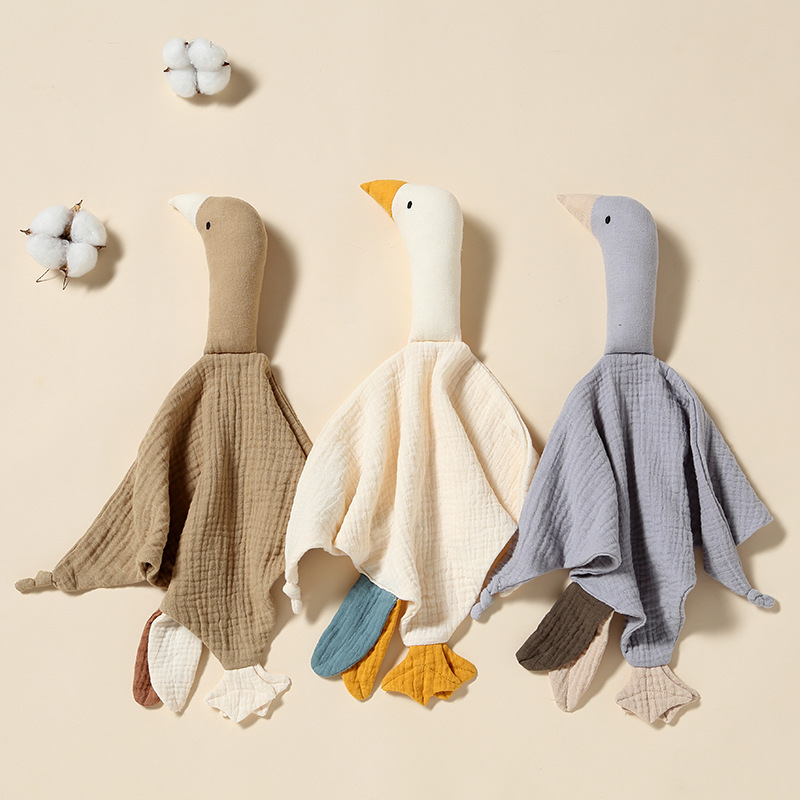 Bonito cisne bebê algodão consolador cobertor recém-nascido dos desenhos animados dormir bonecas brinquedo do sono acalmar apaziguar toalha babadores saliva toalha novo