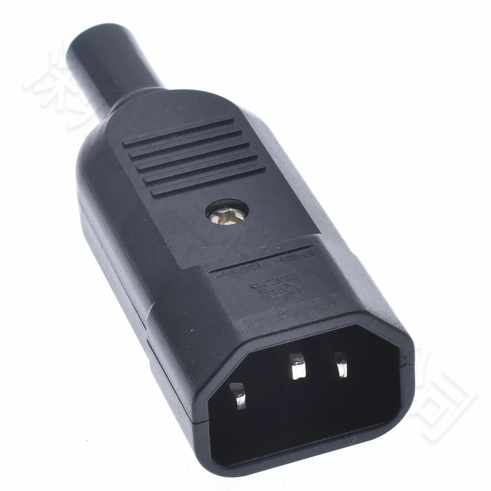 16A 250V IEC ตรงปลั๊ก C13 C14 หญิงชายปลั๊กที่แนะนํา Power Connector 3 ขา AC ซ็อกเก็ตปลั๊กอุตสาหกรรม BK