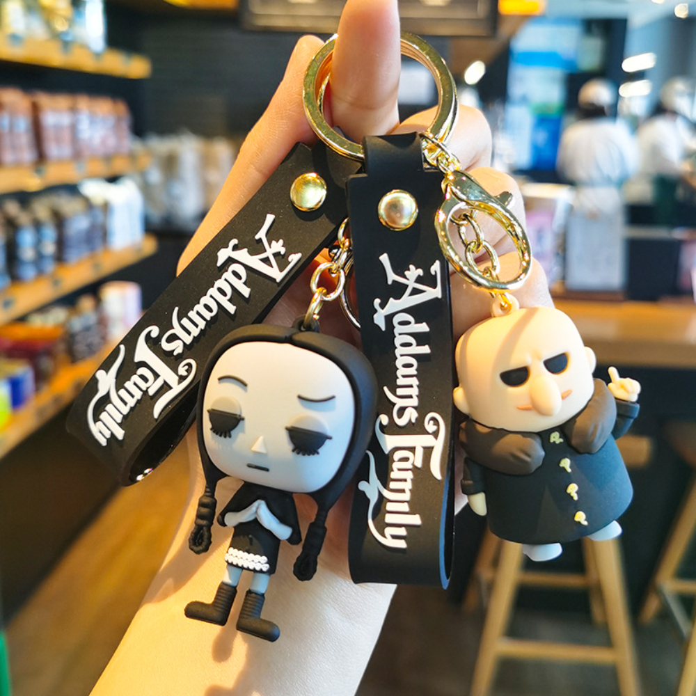 Horror Mercoledì Addams Portachiavi in silicone Giocattolo Cosa Mano Decorazioni per la casa Portachiavi Bambola Zaino Ciondolo Giocattolo di Halloween Puntelli per costumi