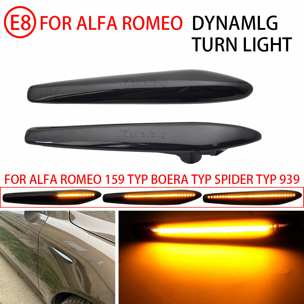 Cho Alfa Romeo 159 Typ 939 2005-2012 Brera Typ 939 2005-2012 Blinker Đèn Xe Ô Tô Năng Động Bên bút Đánh Dấu Đèn Tín Hiệu