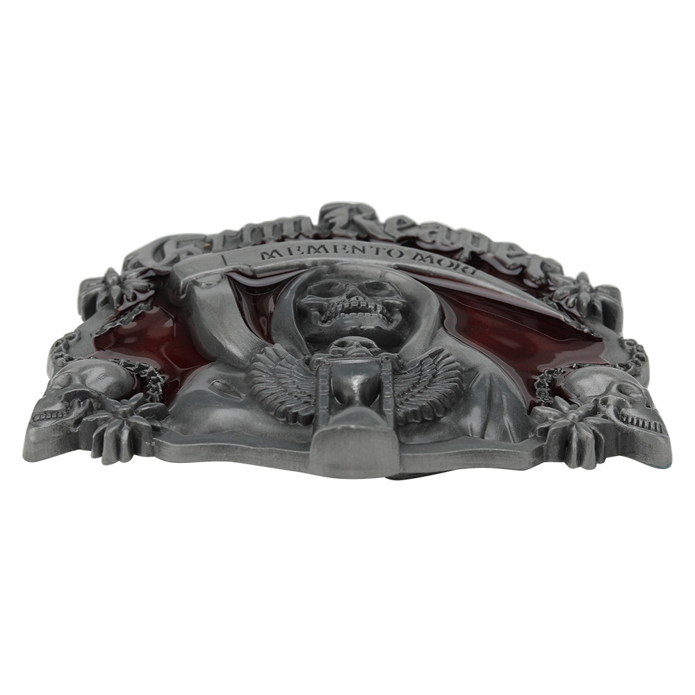 Grim Reaper Gürtel Schnalle Gespenst Skelett Punk