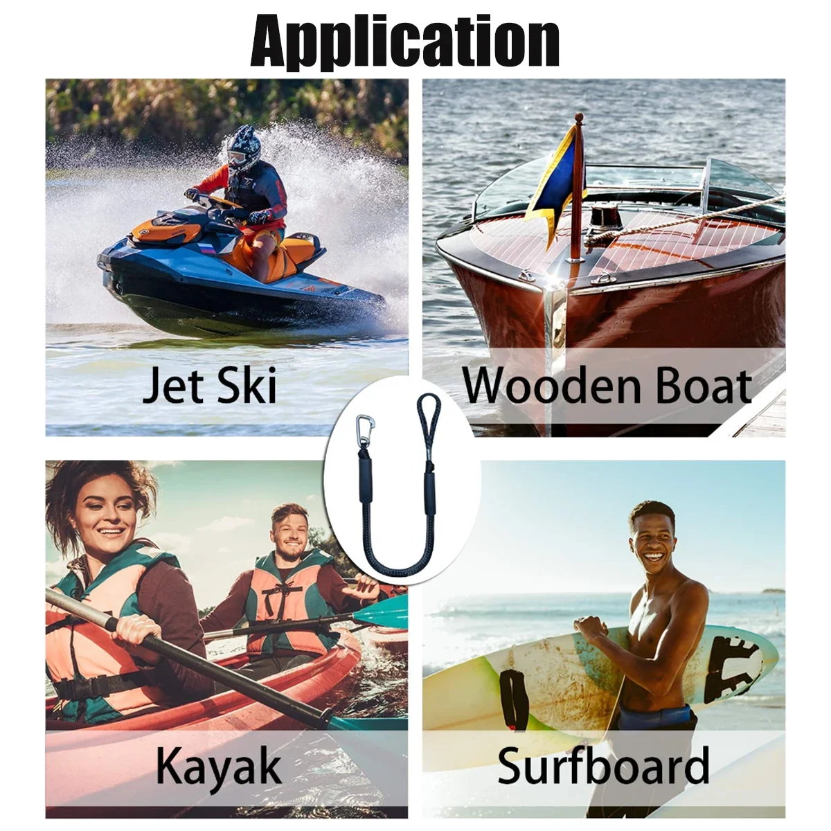 2/1 Uds líneas de muelle cuerda elástica marina cuerdas elásticas bridas de choque para Kayak embarcaciones accesorios de kayak accesorios de barco