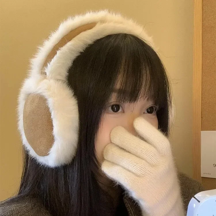 Cache-oreilles en peluche douce, garde au chaud, épais, moelleux, solide, mode, Protection d'extérieur, pliable, pour l'hiver