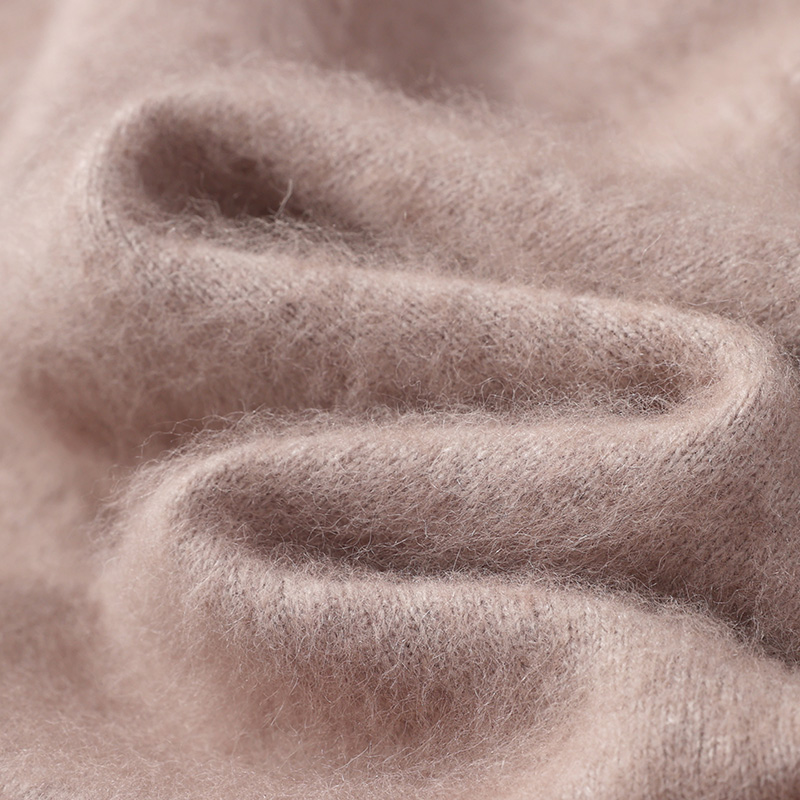 ชาย Mink CASHMERE เสื้อกันหนาวหลวมฤดูใบไม้ร่วงฤดูหนาวเยาวชนสีทึบเสื้อแขนยาวหนารอบคอถัก Bottoming เสื้อกันหนาว