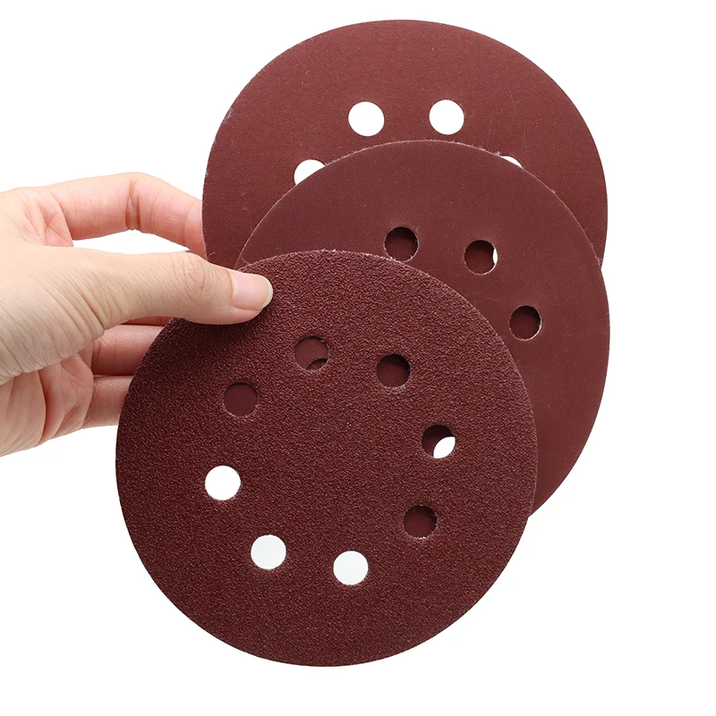 Sanding Discs 5 Inch 8Holes Hook and Loop 125mm Adhesive Sandpaper 60~2000 Grits For Random Orbital Sander Abrasive Sheets Tools