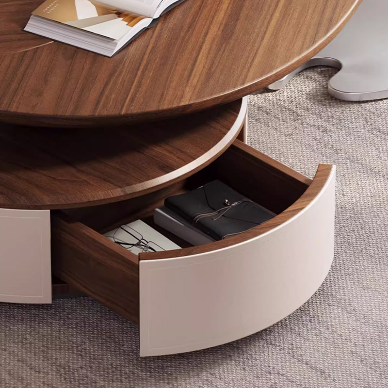 Moderne bladvorm walnoot fineer salontafel licht luxe woonkamer thuis nieuwe ontwerper creatieve speciale vorm salontafel