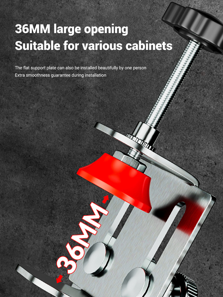 1pcs 캐비닛 도어 장착 지그 캐비닛 프레임 클램프 가정용 숨겨진 도어 스테인레스 스틸 장착 지원 목공 도구