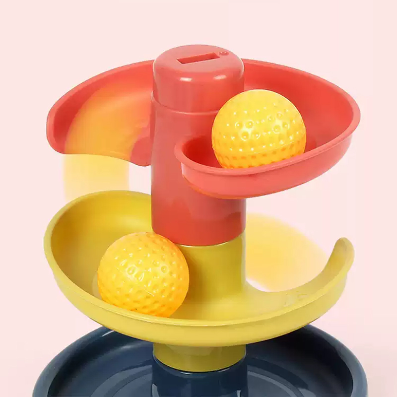 몬테소리 아기 장난감 롤링 볼 타워 몬테소리 교육 게임 아기 스태킹 트랙 아기 개발 완구 1 2 3 세