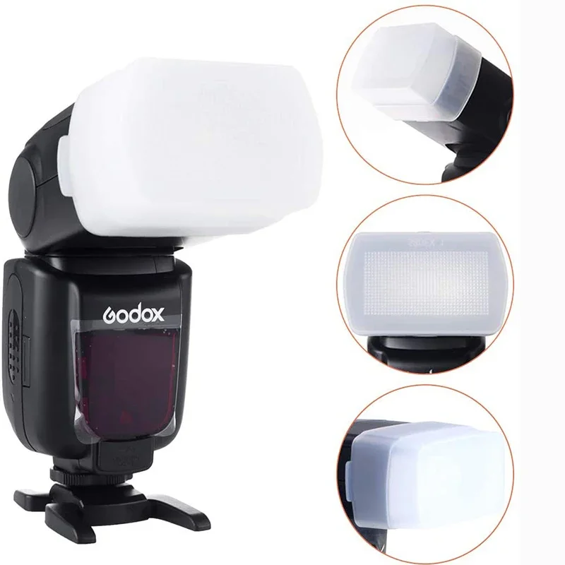 Difusor de Flash de rebote de cúpula apto para Canon Speedlite 580EX 580EX II V850 860II TT685 TT600 TT520II Yongnuo YN-560/565