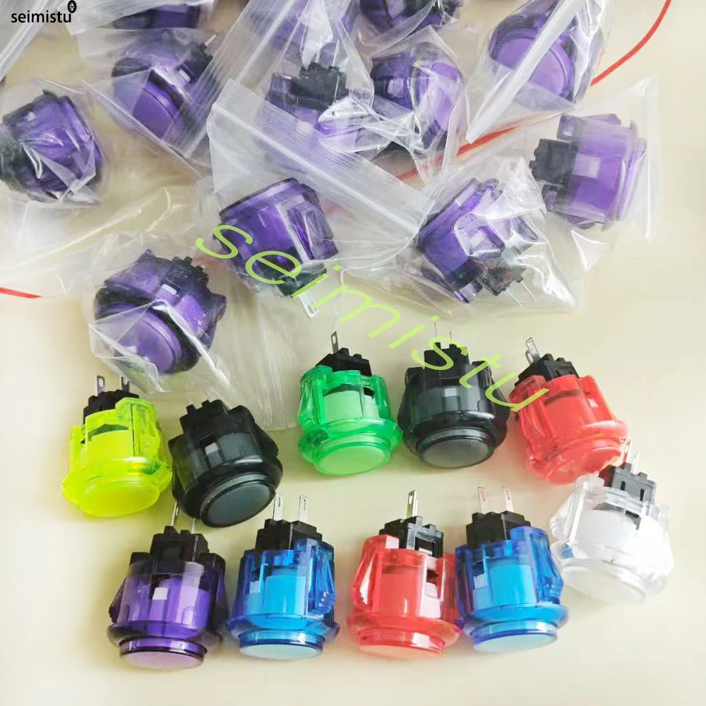 10 Stück klare Drucktaster 24 mm 30 mm langlebig Multicade Videospielkonsole Kopie Sanwa Obsc Hitbox Controller Tablero Arcade PC Neo G